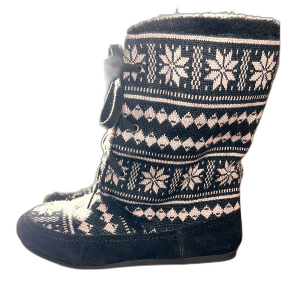 Lucky Brand Gwendi Sweater Knit Faux Fur Lined Winter Slipper Boots Women’s 8M - Picture 4 of 7